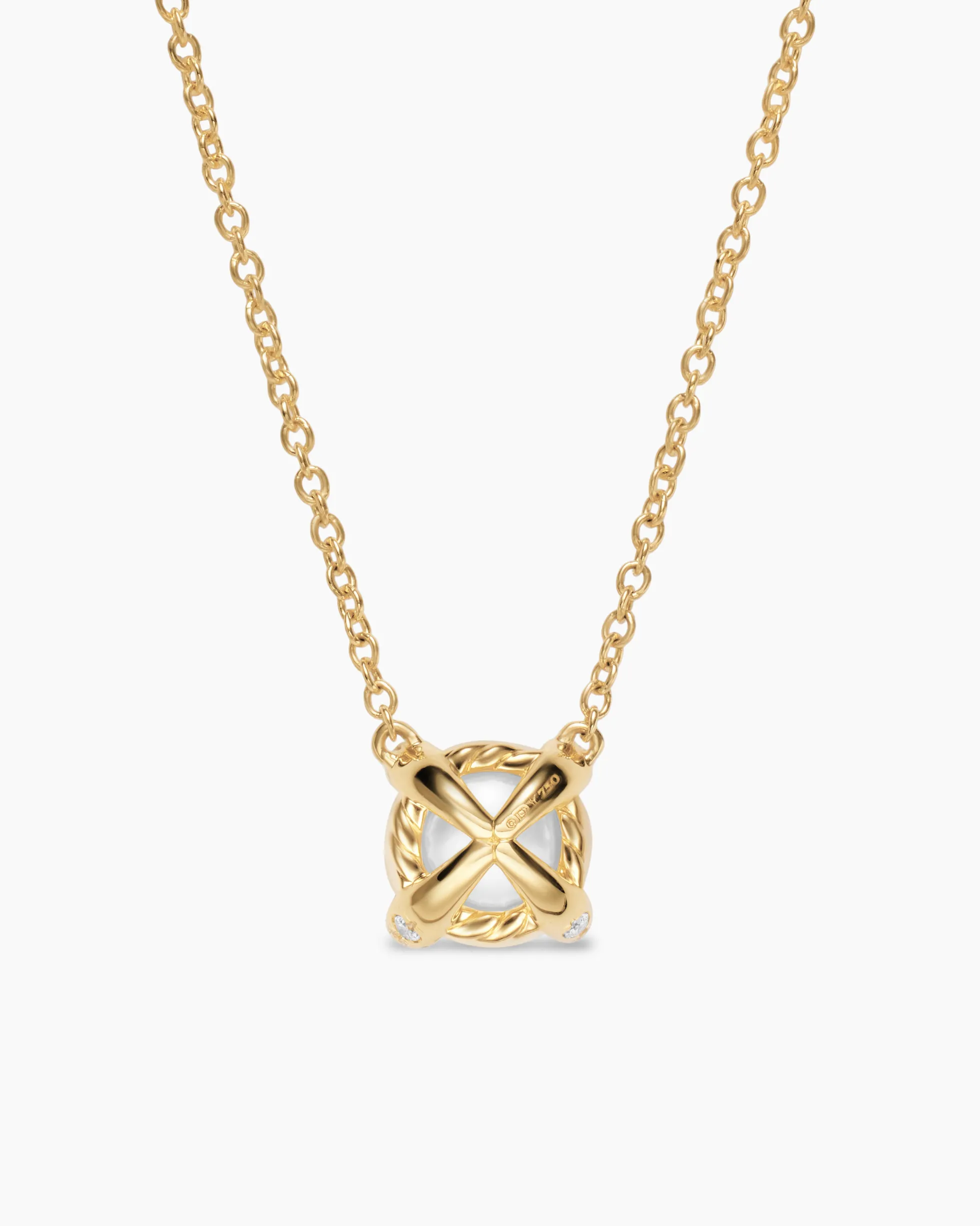 Pearl Classics Necklace 18K Yellow Gold with Diamonds, 6.5mm