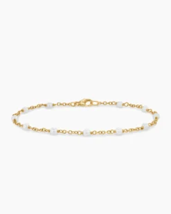 Pearl Classics Station Bracelet 18K Yellow Gold, 3.5mm