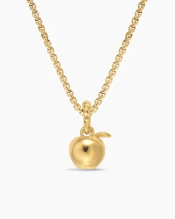 Petite Apple Amulet 18K Yellow Gold, 10mm