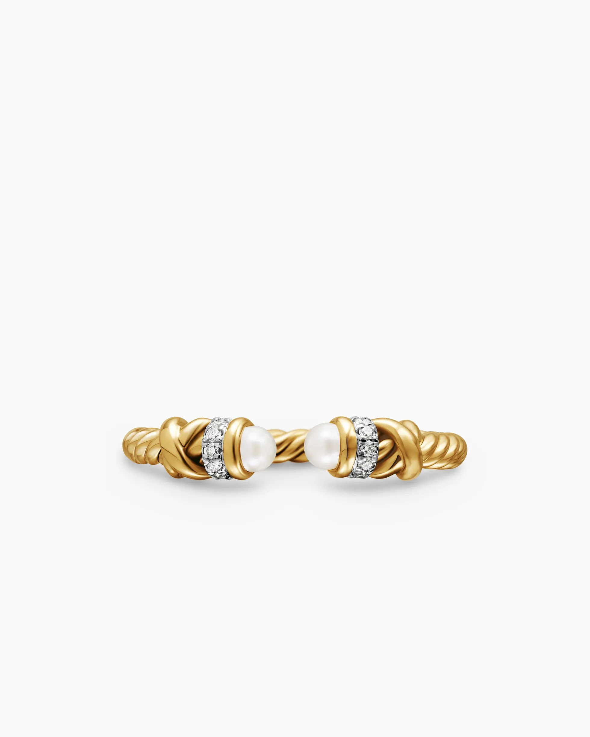 Petite Helena Ring 18K Yellow Gold with Pearls and Diamonds, 2.5mm