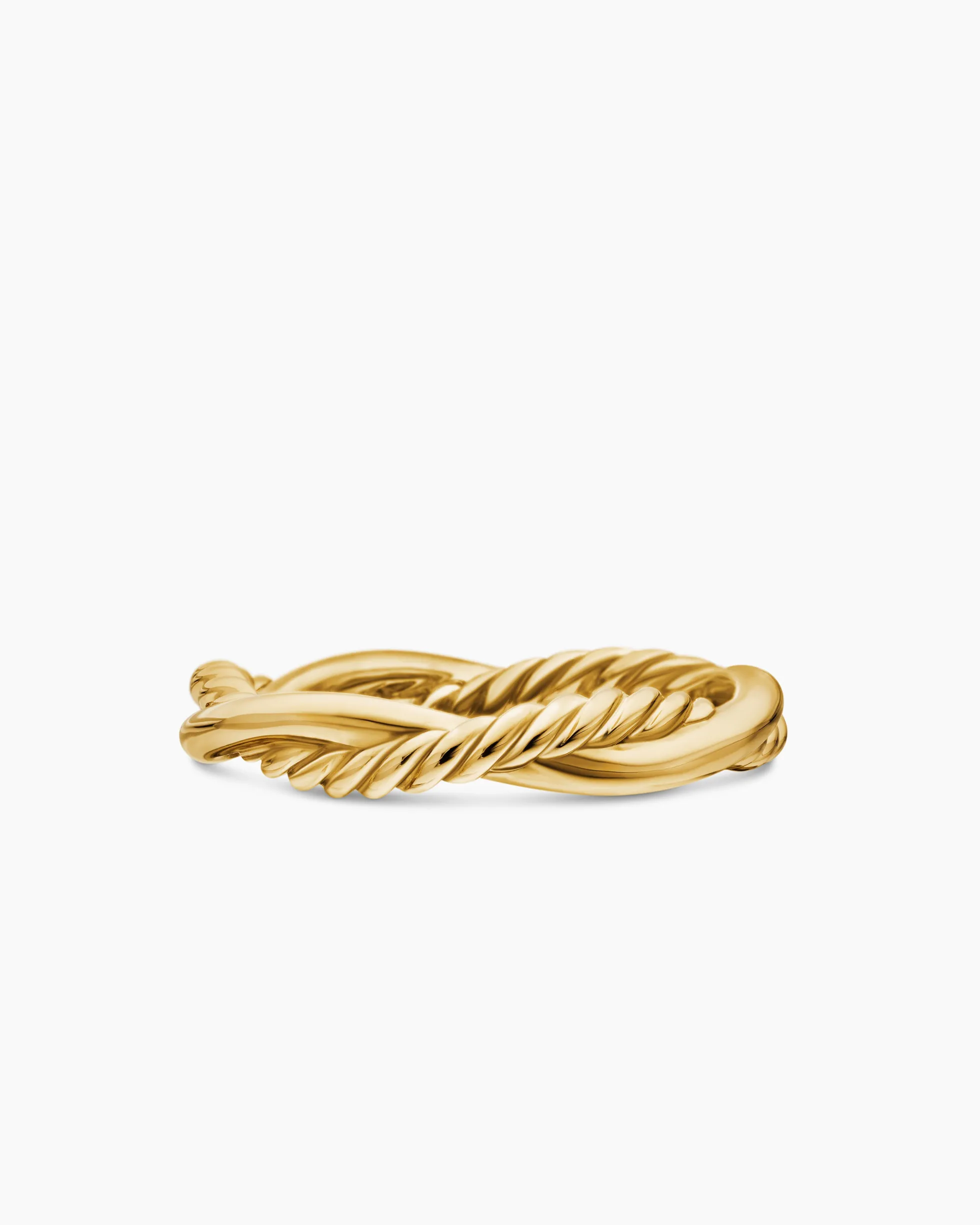 Petite Infinity Band Ring 18K Yellow Gold with Diamonds, 4mm