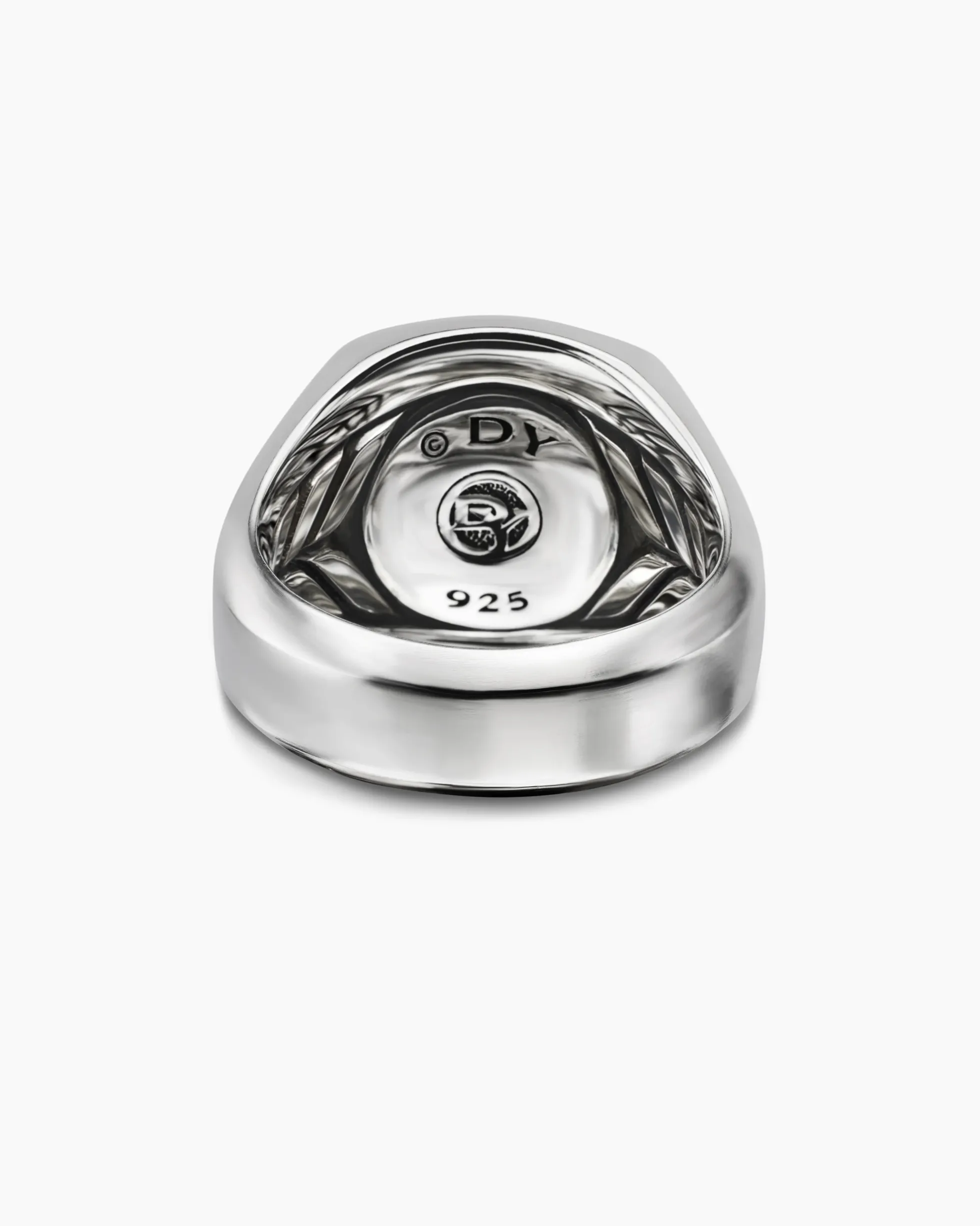 Petrvs® Horse Signet Ring Sterling Silver with Banded Agate, 18.3mm