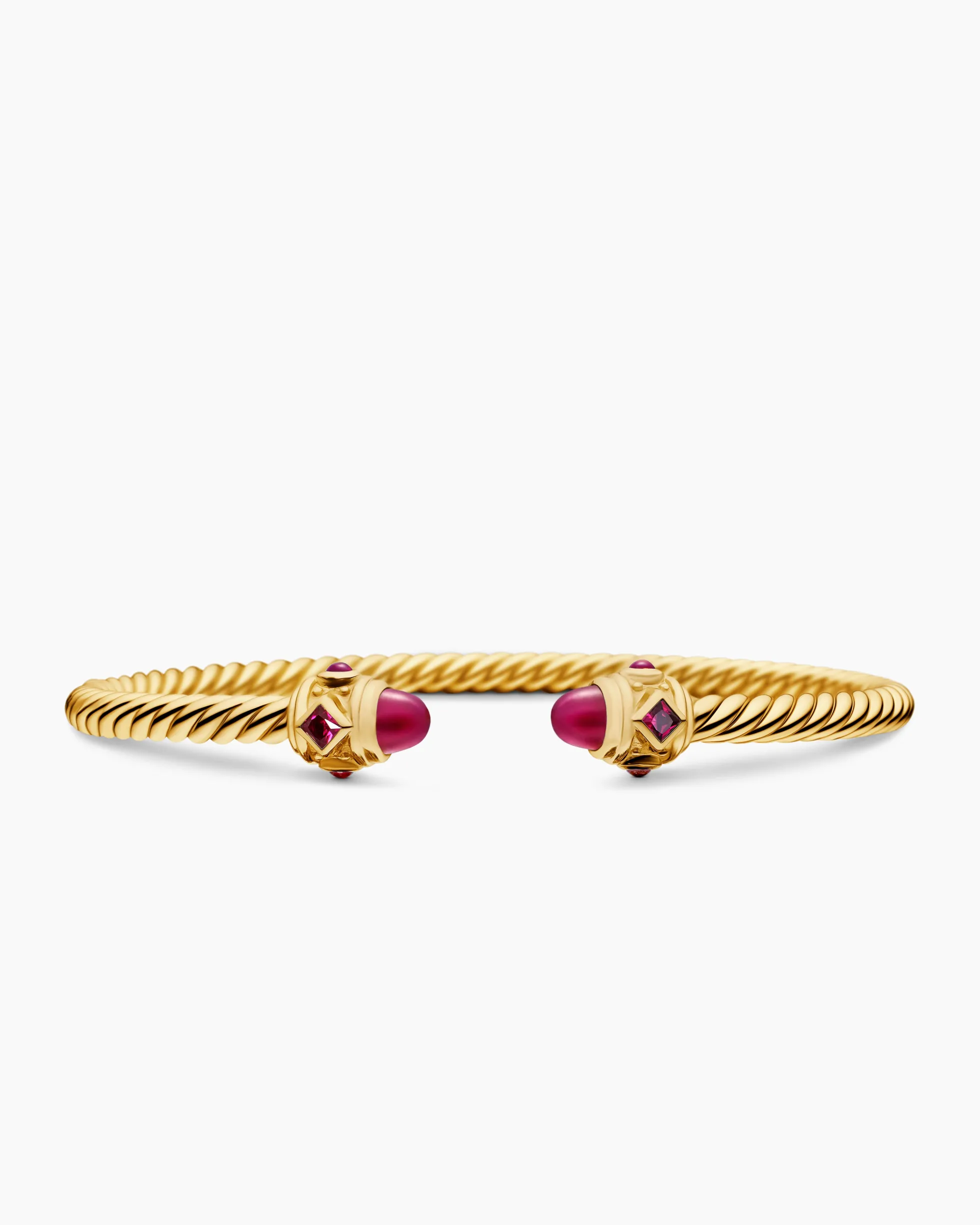 Renaissance® Cablespira® Bracelet 18K Yellow Gold with Rubies, 3.5mm