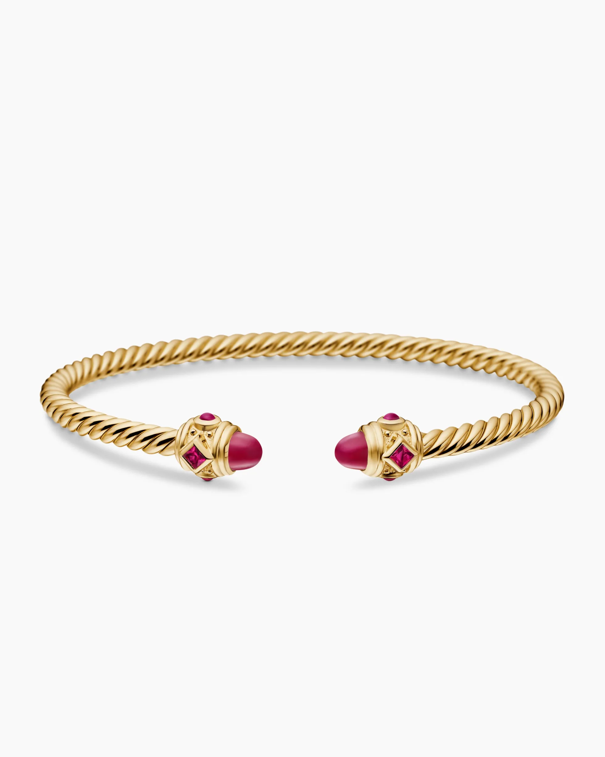 Renaissance® Cablespira® Bracelet 18K Yellow Gold with Rubies, 3.5mm