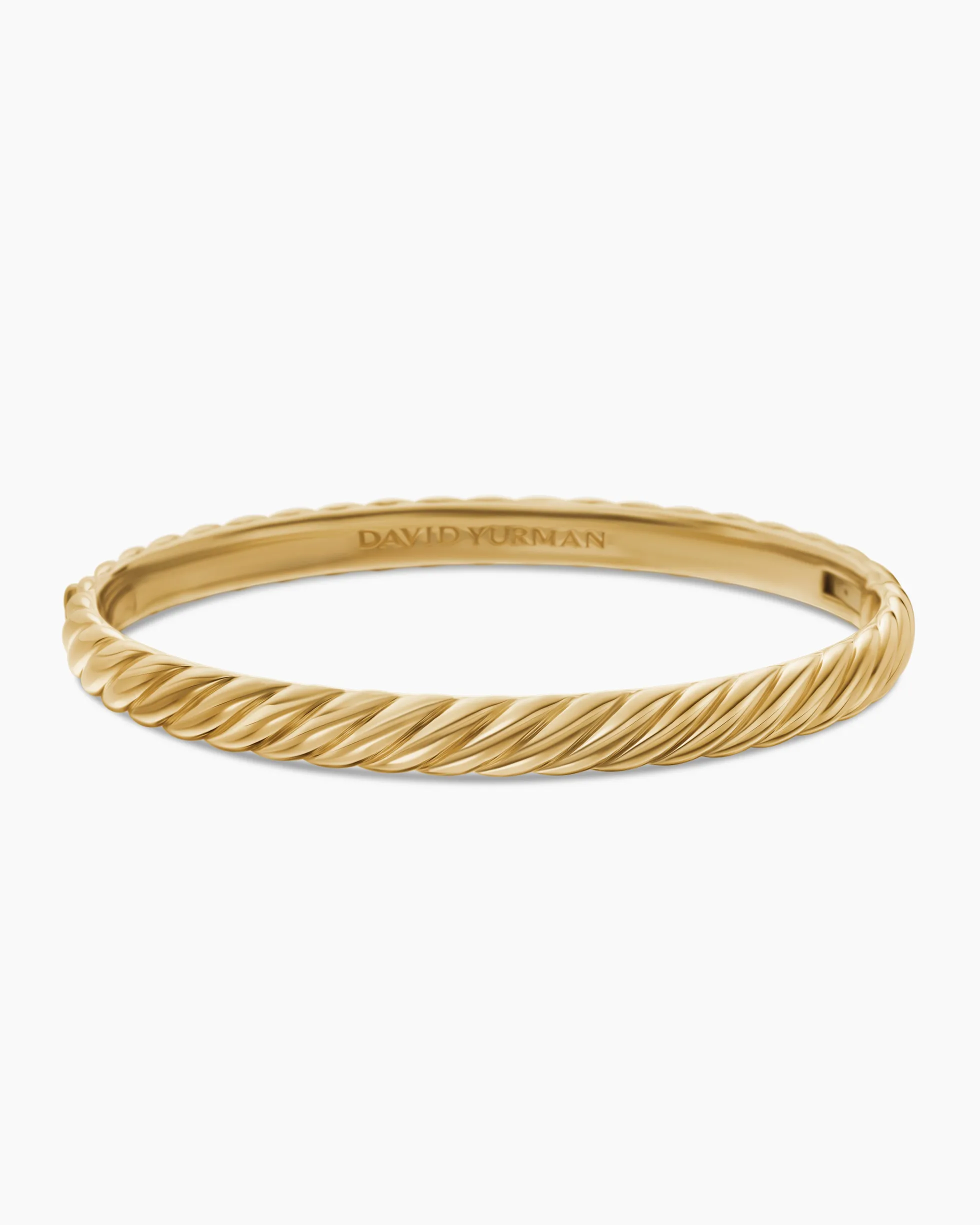 Sculpted Cable Bangle Bracelet 18K Yellow Gold, 6.2mm