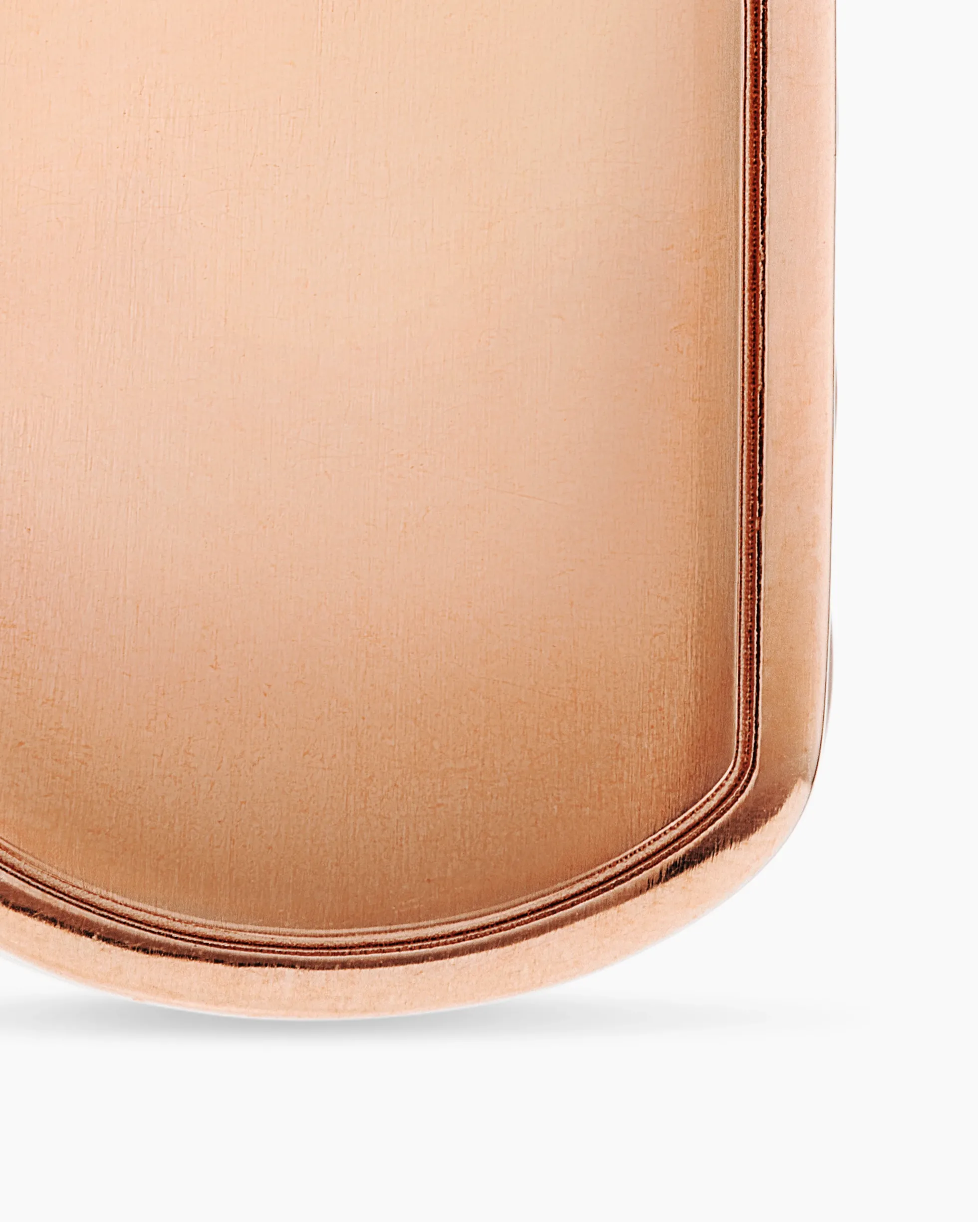 Sculpted Cable Tag 18K Rose Gold with Cognac Diamonds, 27mm