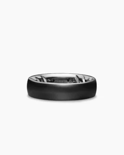 Streamline® Band Ring Black Titanium, 6.2mm