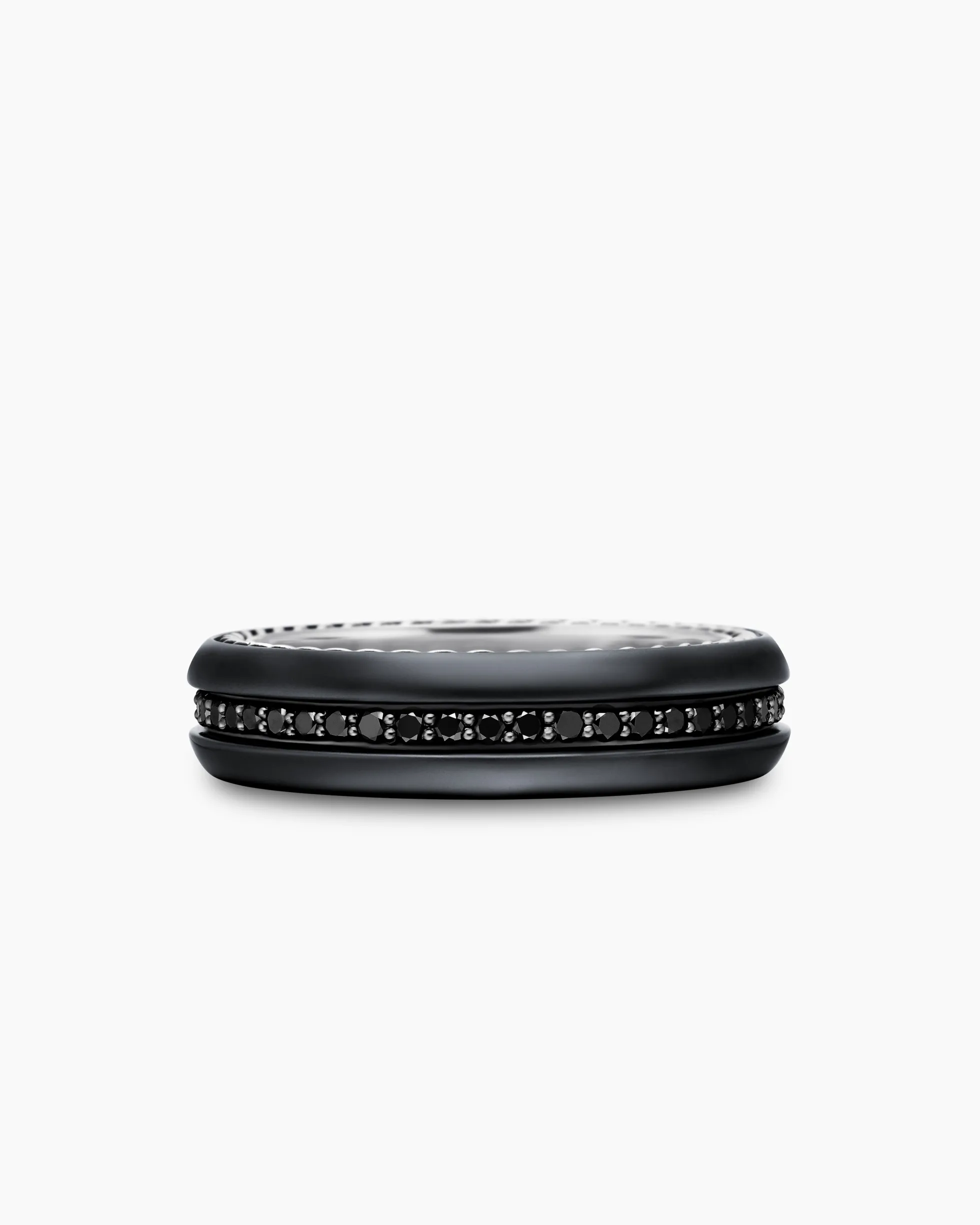 Streamline® Band Ring Black Titanium with Black Diamonds, 6mm
