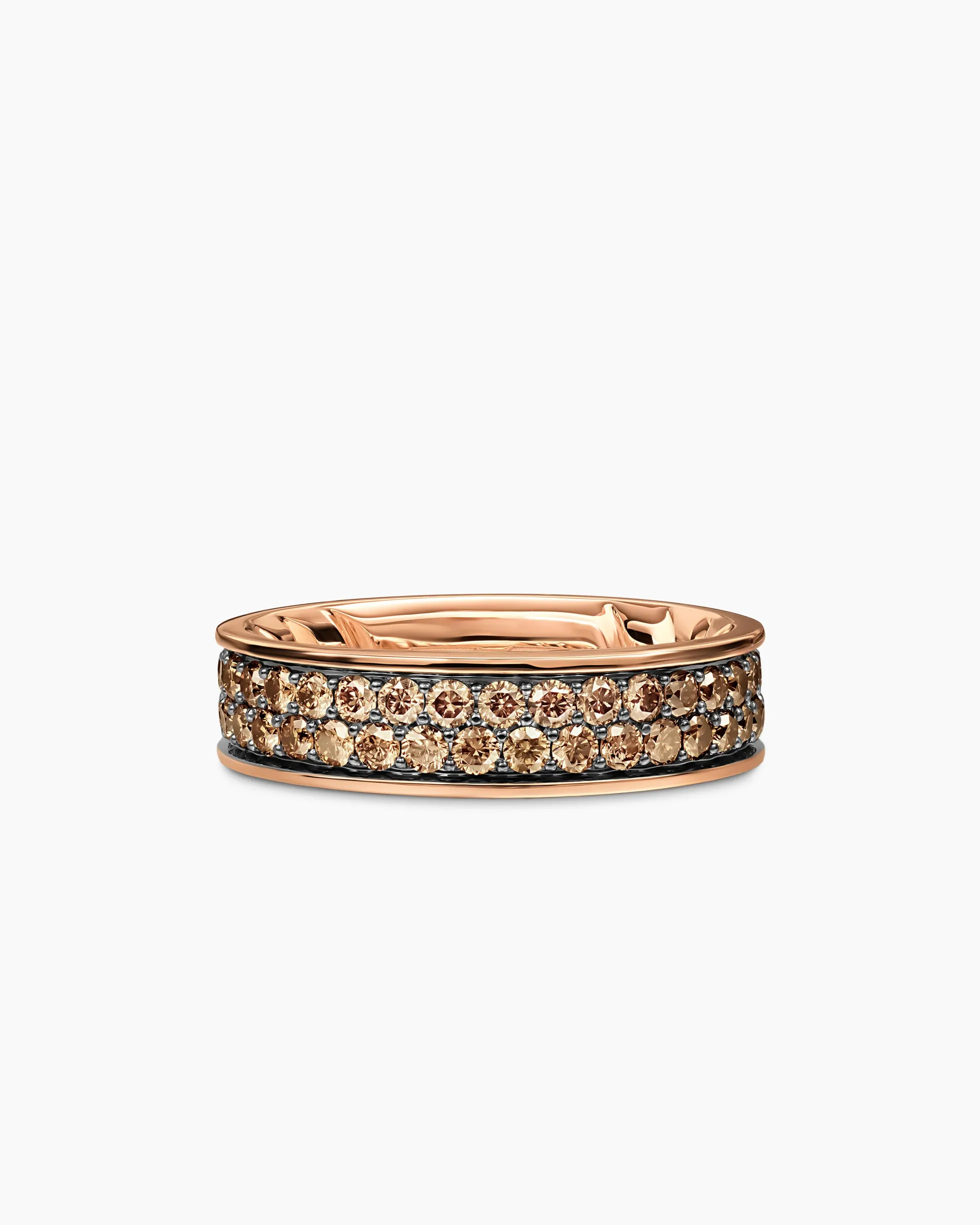 Streamline® Band Ring 18K Rose Gold with Cognac Diamonds, 6.2mm