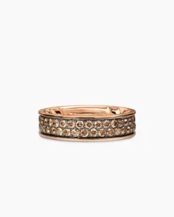 Streamline® Band Ring 18K Rose Gold with Cognac Diamonds, 6.2mm