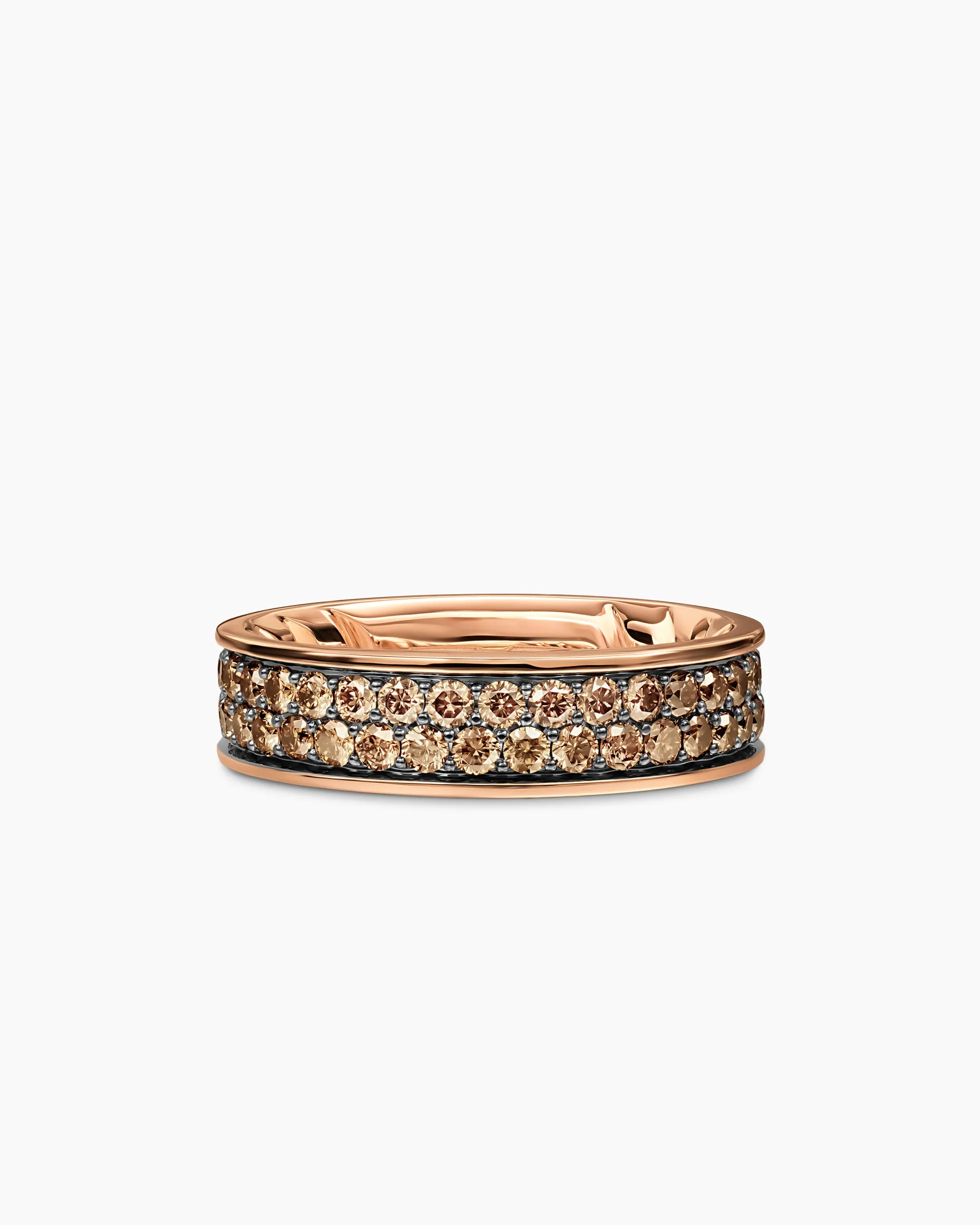 Streamline® Band Ring 18K Rose Gold with Cognac Diamonds, 6.2mm