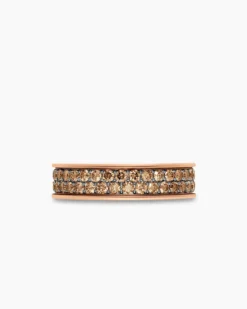Streamline® Band Ring 18K Rose Gold with Cognac Diamonds, 6.2mm