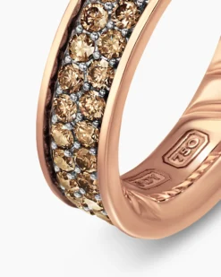 Streamline® Band Ring 18K Rose Gold with Cognac Diamonds, 6.2mm