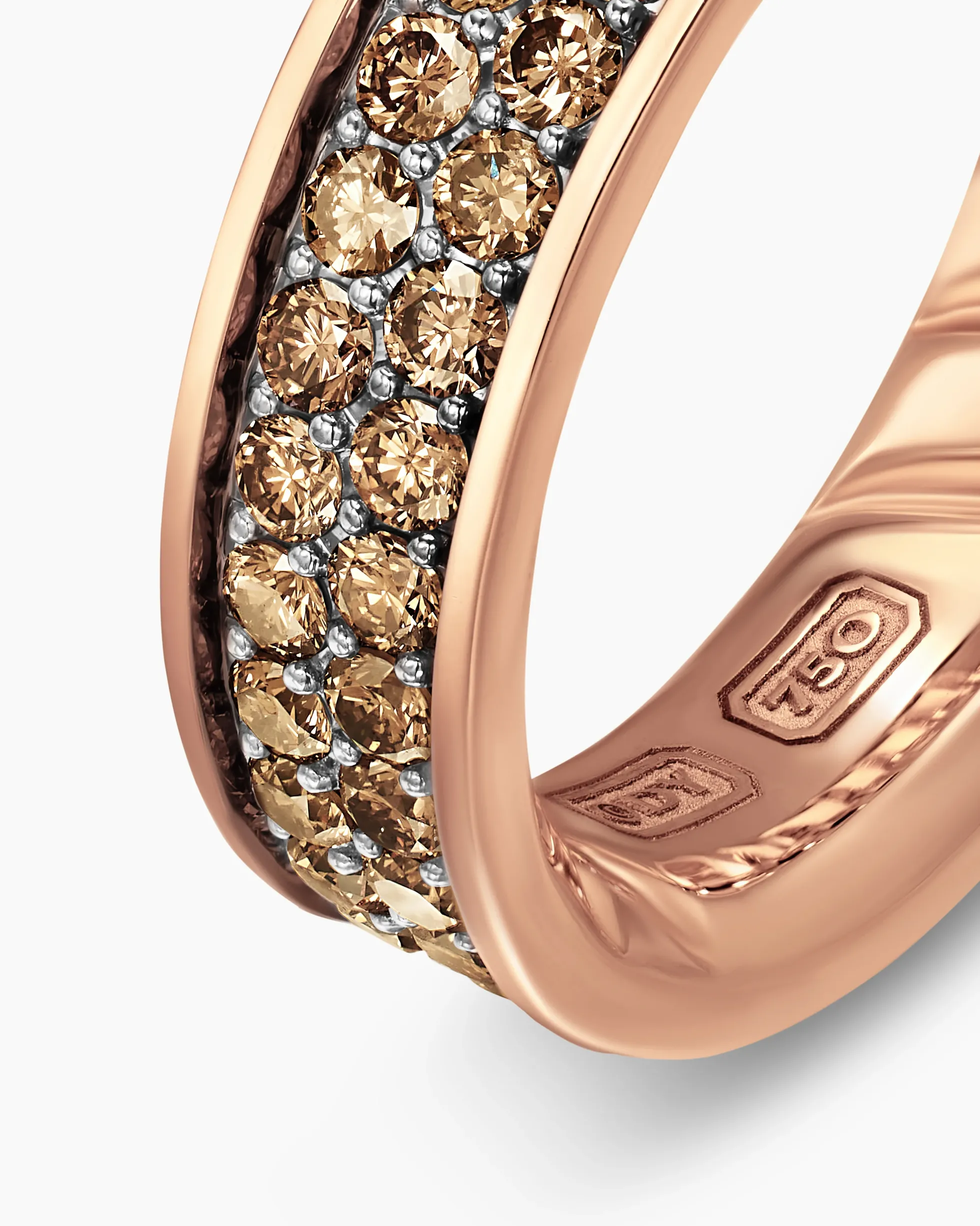 Streamline® Band Ring 18K Rose Gold with Cognac Diamonds, 6.2mm