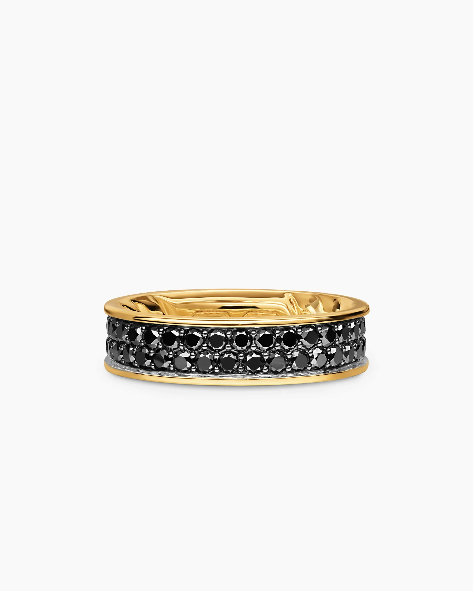 Streamline® Band Ring 18K Yellow Gold with Black Diamonds, 6.2mm