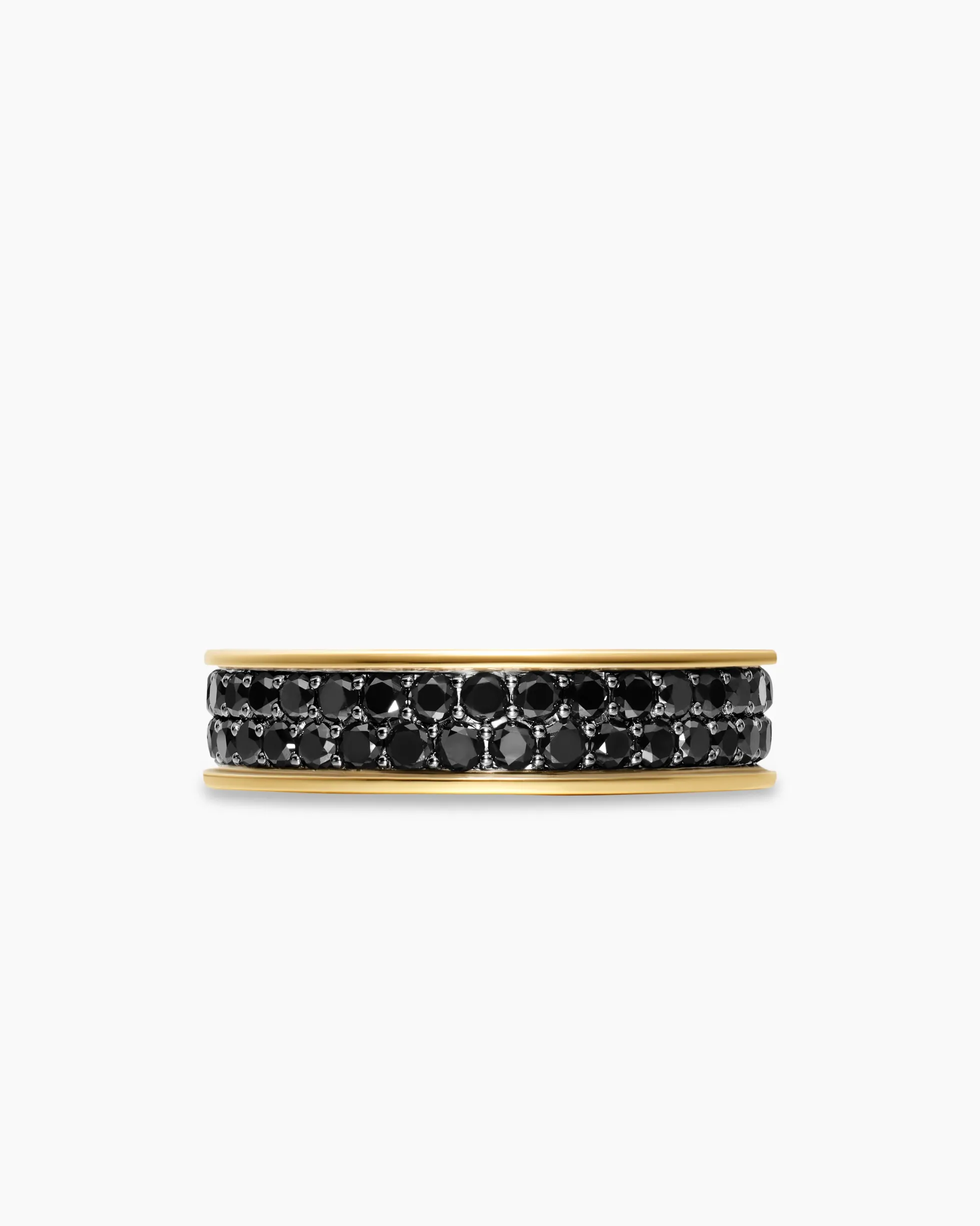 Streamline® Band Ring 18K Yellow Gold with Black Diamonds, 6.2mm
