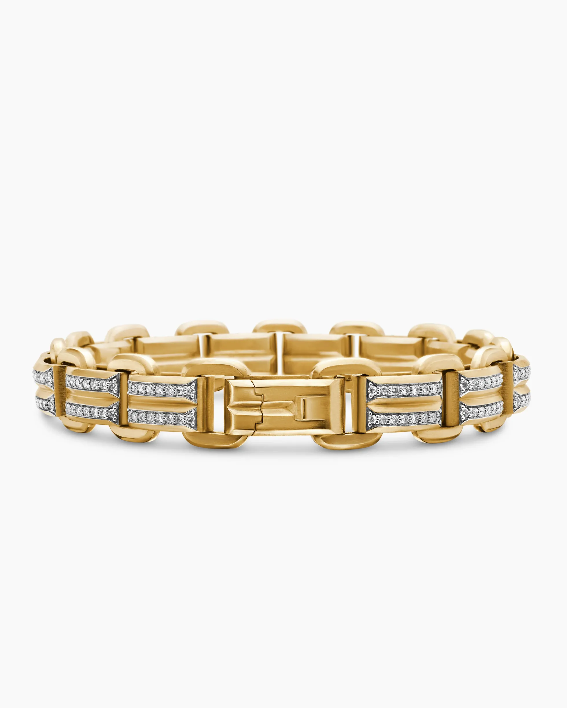 Streamline® Link Bracelet 18K Yellow Gold with Diamonds, 7.5mm