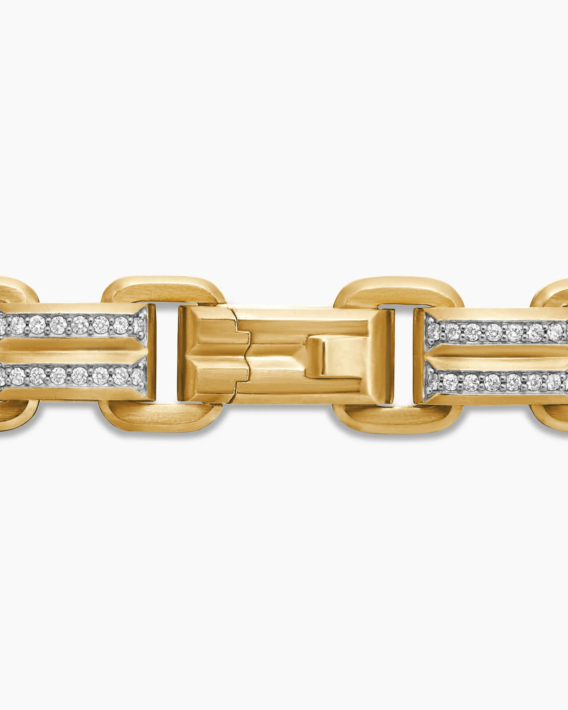 Streamline® Link Bracelet 18K Yellow Gold with Diamonds, 7.5mm