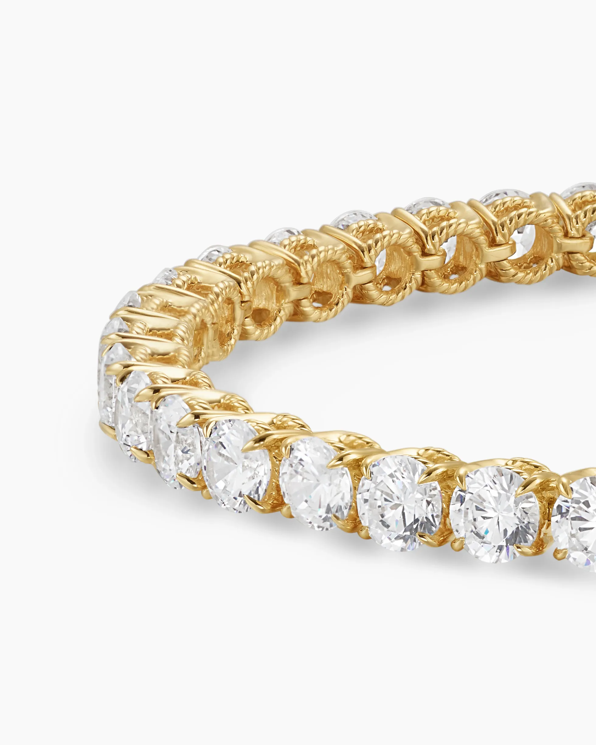 Tennis Bracelet 18K Yellow Gold with Diamonds, 4mm