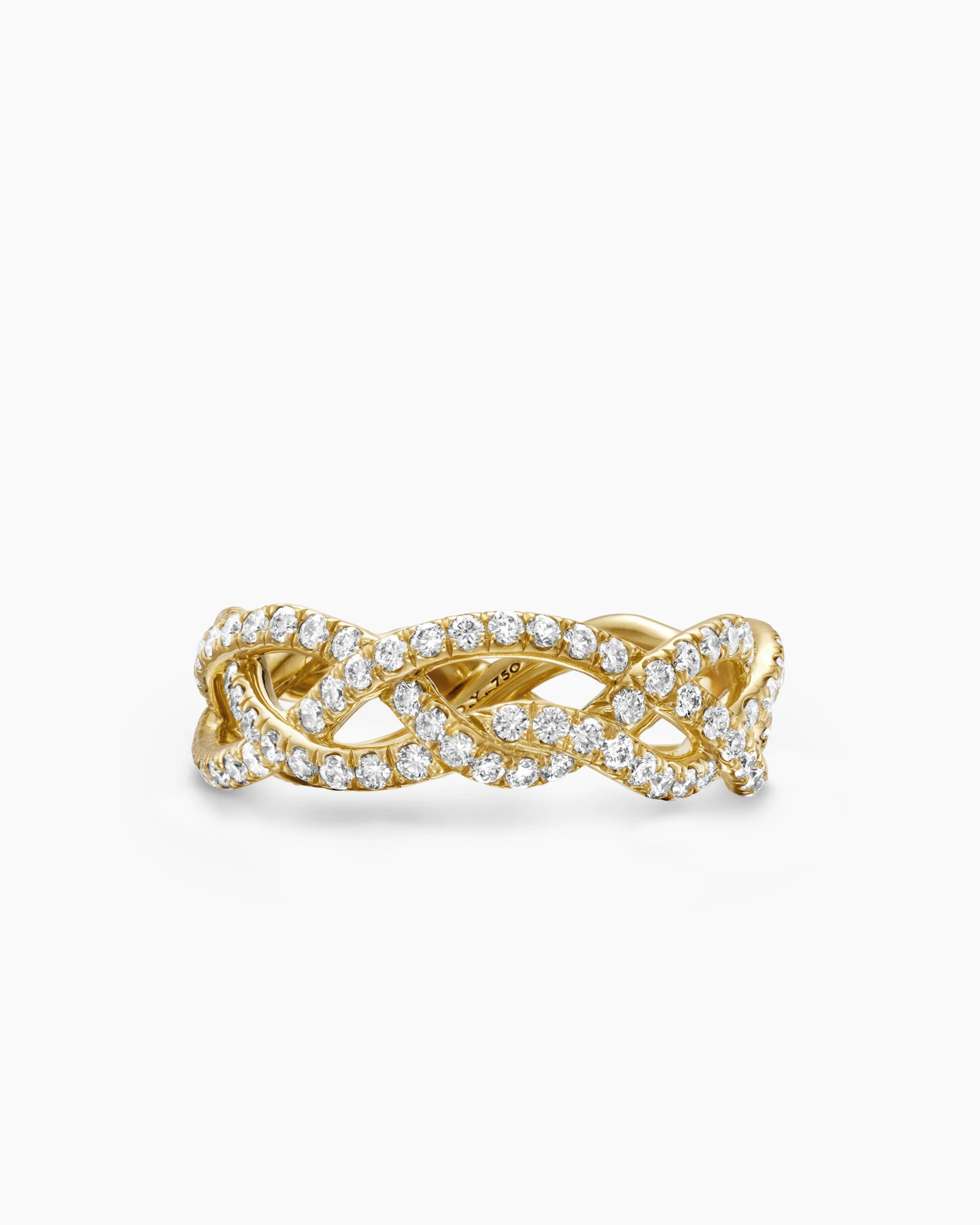 Wisteria® Band Ring 18K Yellow Gold with Diamonds, 7.3mm